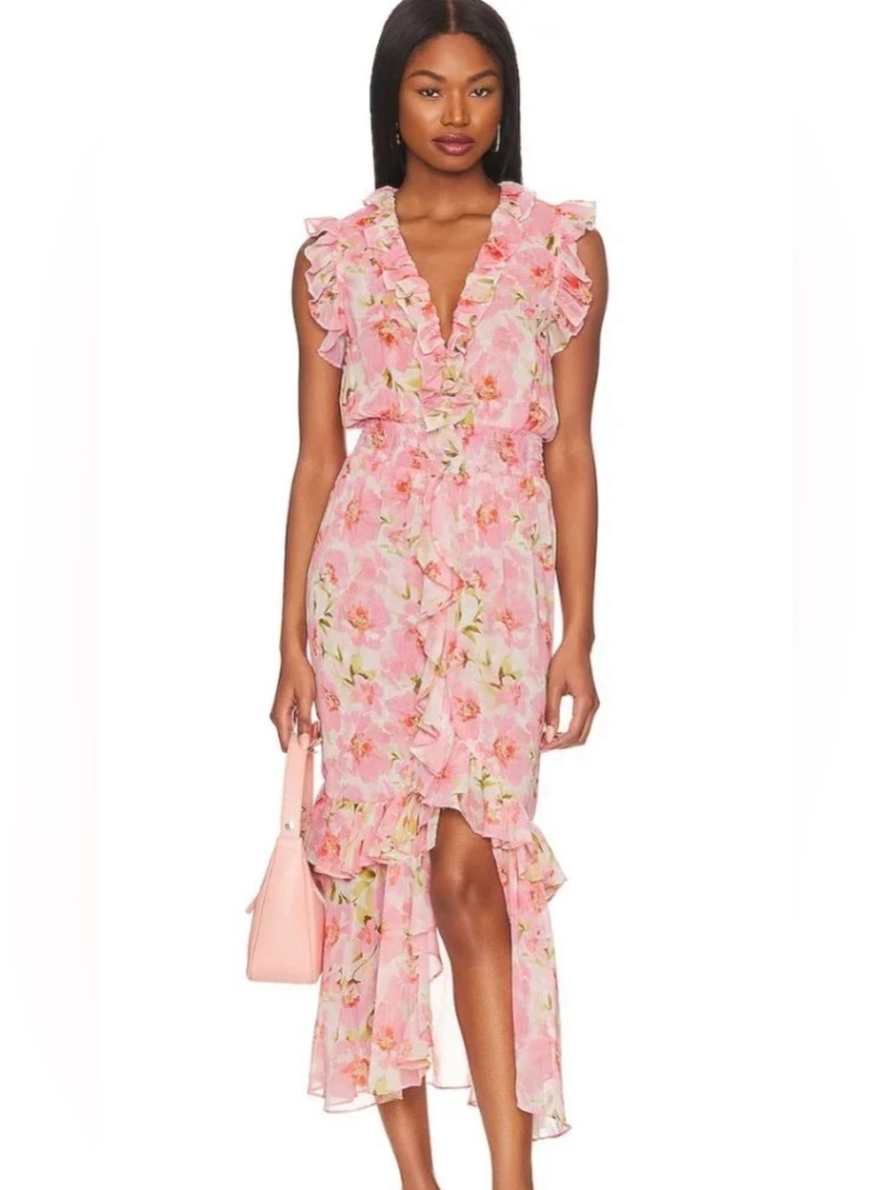 NWOT - Misa Los Angeles Women’s Midi Dress - Blushing Floral. Lg. Never wor